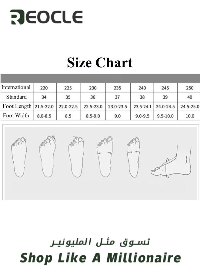REOCLE Women's Chunky Loafers Platform Comfortable Slip-On Dressy Business Casual Shoes Leather Comfort Casual Platform Shoes - Image 5