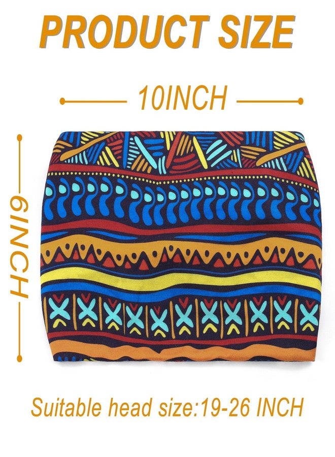 Bohend Wide Boho Headbands for Women 8Pcs Stretchy Bandeau Non Slip Hairbands Athletic Yoga Head Wraps (African Style, Uniform size) - Image 4