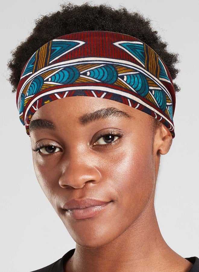 Bohend Wide Boho Headbands for Women 8Pcs Stretchy Bandeau Non Slip Hairbands Athletic Yoga Head Wraps (African Style, Uniform size) - Image 2