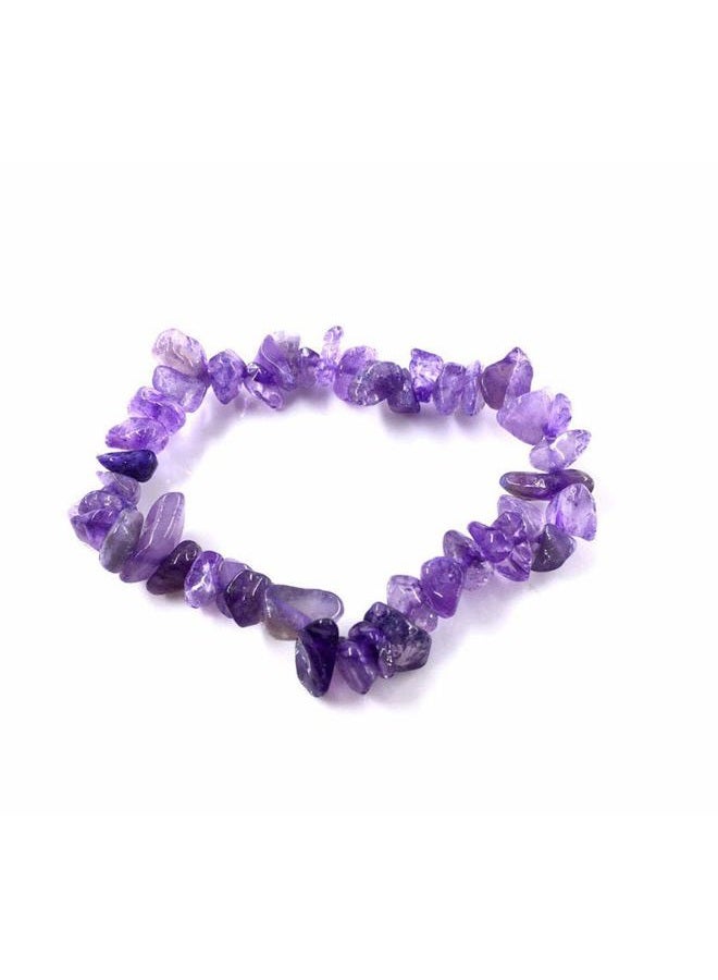 USRommaner 5 Pcs Natural Gemstone Chakra Crystal Healing Chip Stretch Bracelets,Gemstone Polished Irregular Crystals Stone Reiki Yoga Chipped Gravel Bead Jewelry Accessories - Image 2