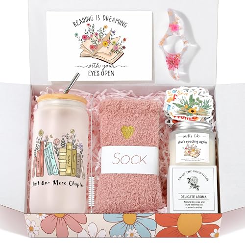 JSENGIFT Book Lovers Gifts, Book Accessories Bookish Gifts for Women, Christmas Gift for Readers Author Set of 4 - Image 1