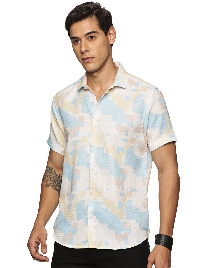 U.S. ELK Men's Printed Shirt | Half sleeves Hawaiian Men formal Shirts | Stylish and Versatile Casual Shirt For Men  - Image 2
