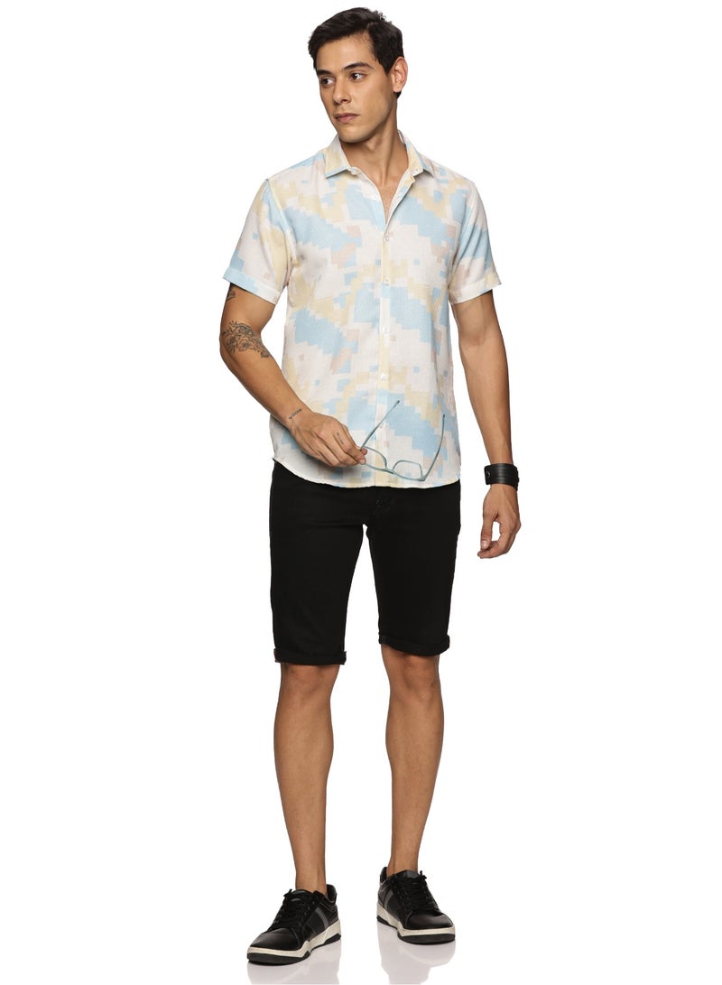 U.S. ELK Men's Printed Shirt | Half sleeves Hawaiian Men formal Shirts | Stylish and Versatile Casual Shirt For Men  - Image 4