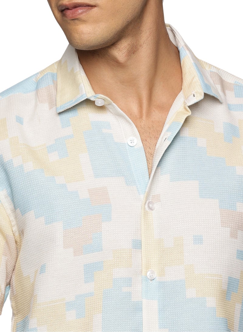 U.S. ELK Men's Printed Shirt | Half sleeves Hawaiian Men formal Shirts | Stylish and Versatile Casual Shirt For Men  - Image 5