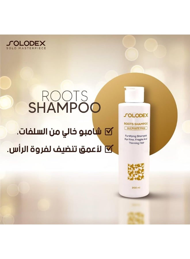 Macro SOLODEX Roots Sulfate-Free Shampoo for Hair Loss, 200ml - Image 2