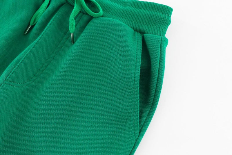 ACESTAR Kids Unisex Plain Sweatpants Cotton Drawstring Casual Pull-on Jogger Pants for Boys or Girls (Green,150/11-12Years) - Image 4
