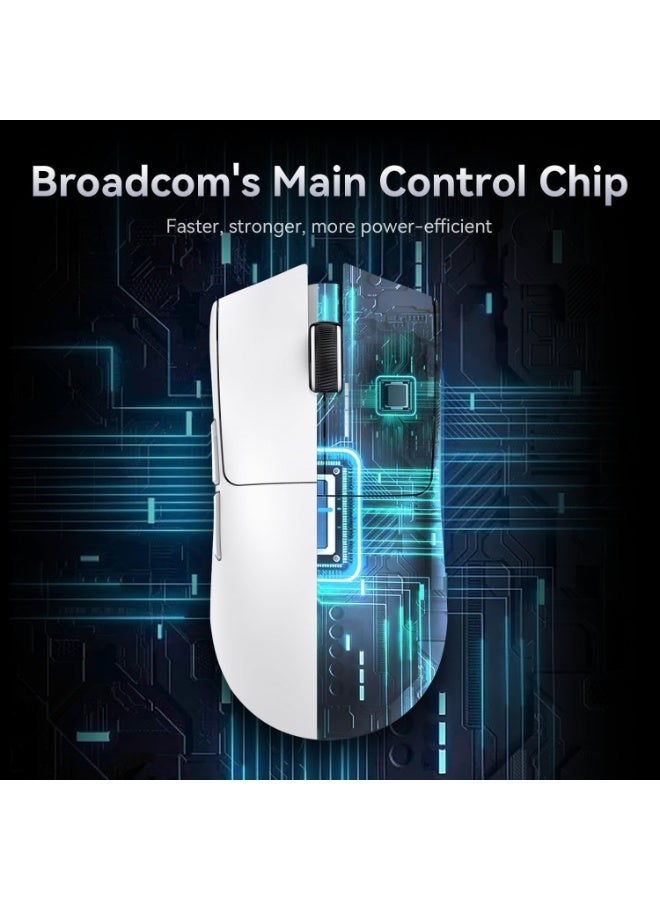 Attack Shark Ultra-light gaming mouse X11 weighing 63g, supports 3 connection modes (USB-C wired, Bluetooth 5.0, 2.4GHz wireless), high-precision PixArt 3311 sensor up to 22000 DPI, one-touch magnetic charging base with customizable RGB lighting, Huano buttons lasting up to 20 million clicks with smooth and fast performance, ergonomic and responsive design for gamers and designers, ideal for PC, Mac and multi-tasking  - Image 3