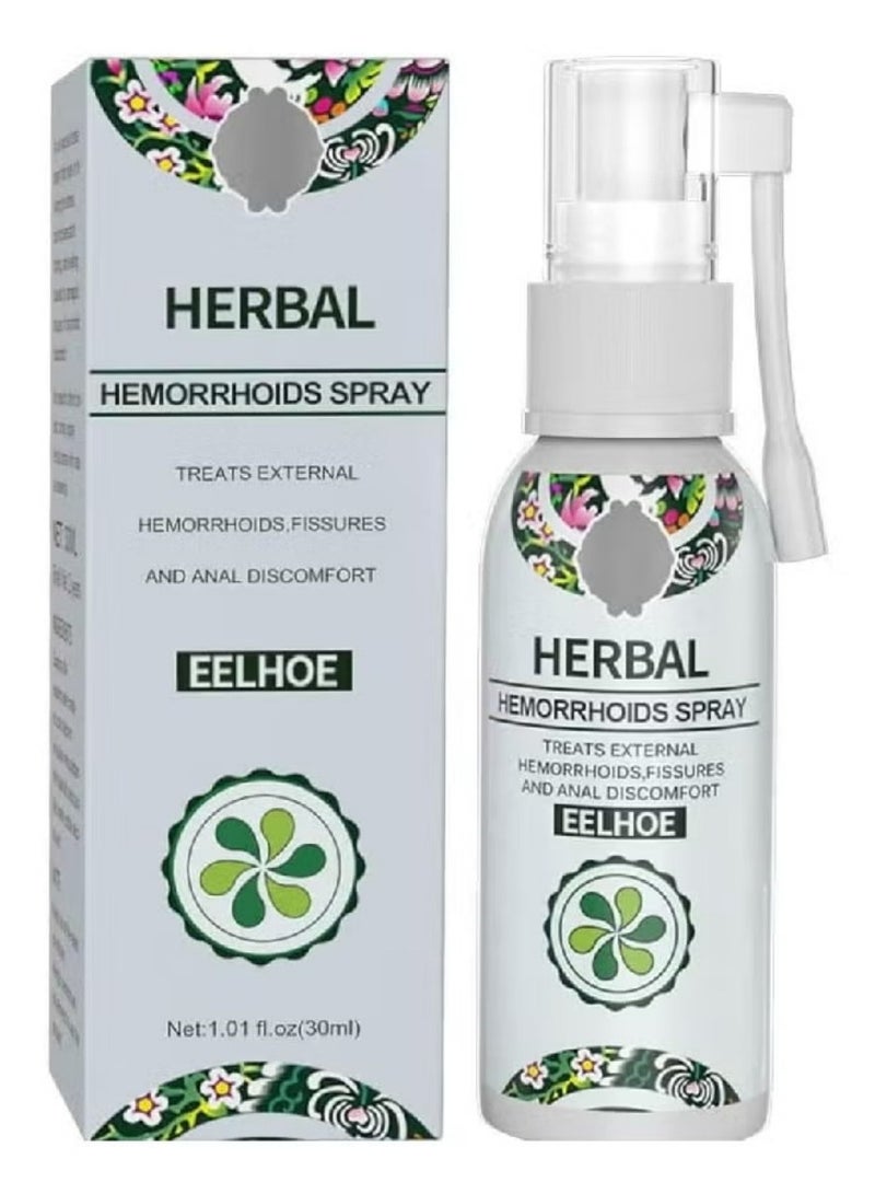 EELHOE Fast-Acting Herbal Hemorrhoid Spray Natural Soothing Relief 30ml - Image 1