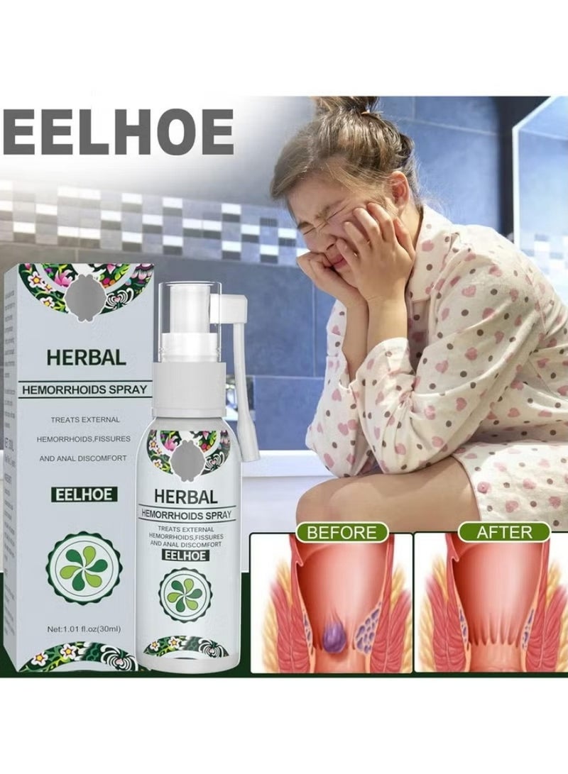 EELHOE Fast-Acting Herbal Hemorrhoid Spray Natural Soothing Relief 30ml - Image 3