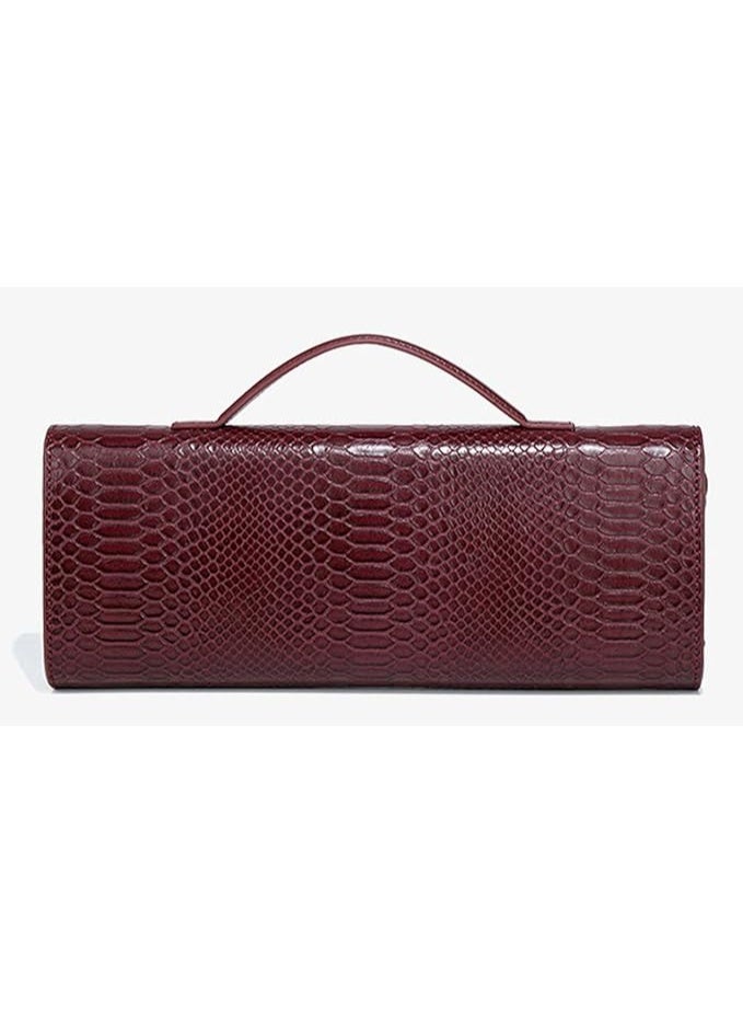 jaexest Snake Texture Evening Clutch Purse for Women – Versatile Underarm Shoulder Bag & Satchel | Crossbody Handbag with Removable Strap – PU Leather Wallet for Parties, Shopping, Daily Use - Image 4