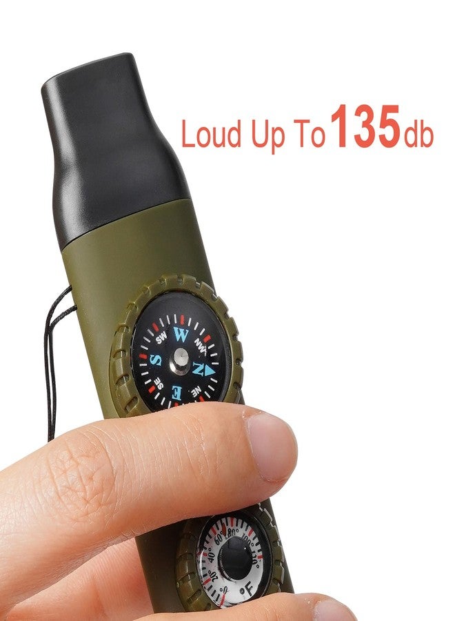 Viriber Emergency Survival Safety Whistle，Whistle for Kids with Lanyard,Compass,Thermometer,Ideal for Kayaking, Boating, Hiking, Camping, Climbing(Blue) - Image 3