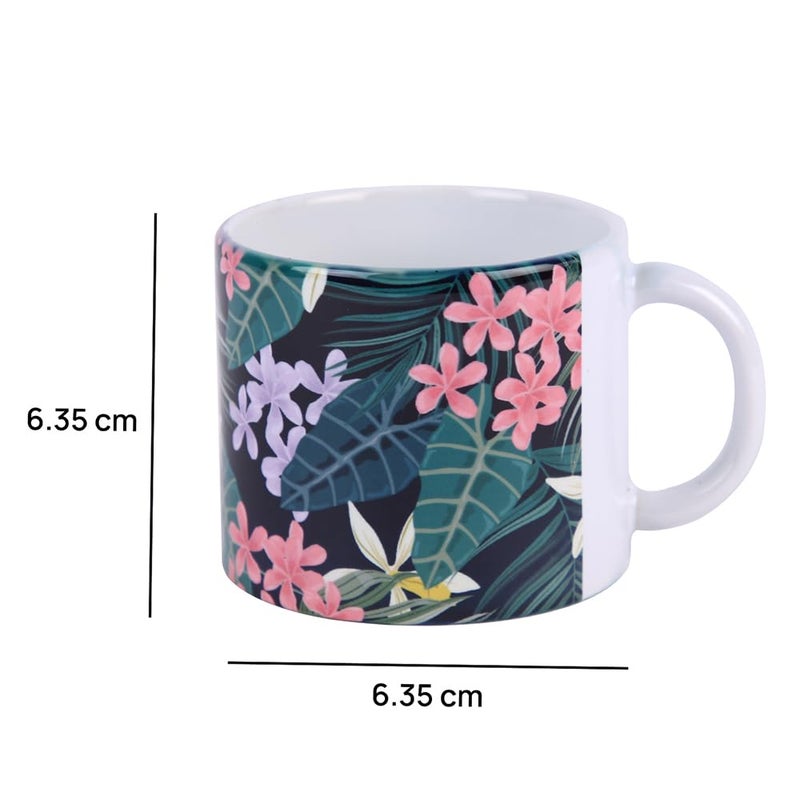 PentaDeco Floral Print Ceramic Mugs Set of 2 160ml - Image 2