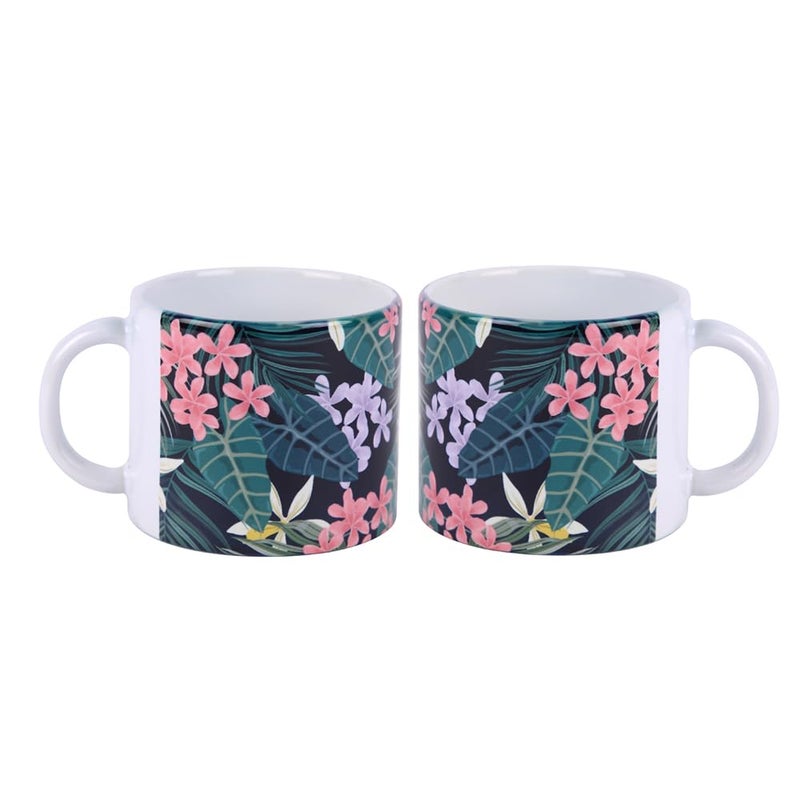 PentaDeco Floral Print Ceramic Mugs Set of 2 160ml - Image 3