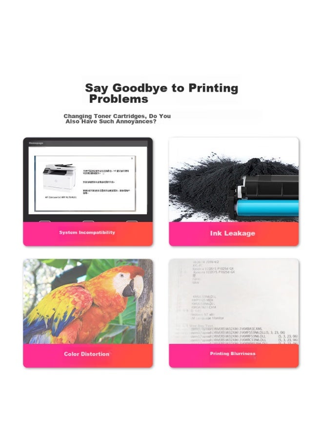 Huiwei Crg054 Toner Cartridge, Compatible With Canon Mf643cdw Toner, Lbp621cw Printer Ink Cartridge, Lbp623cdn/cdw Mf641cw Mf642cdw Mf645cx Toner Cartridge, Black - Image 2