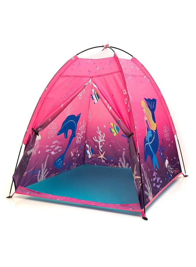 BLINWORLD Kids Play Mermaid Tent for Kids, Play Tentes Foldable Pop Up Indoor Outdoor Party Playhouse Tents Toy for Boys Girls-47 * 47 * 41 (Pink) - Image 1