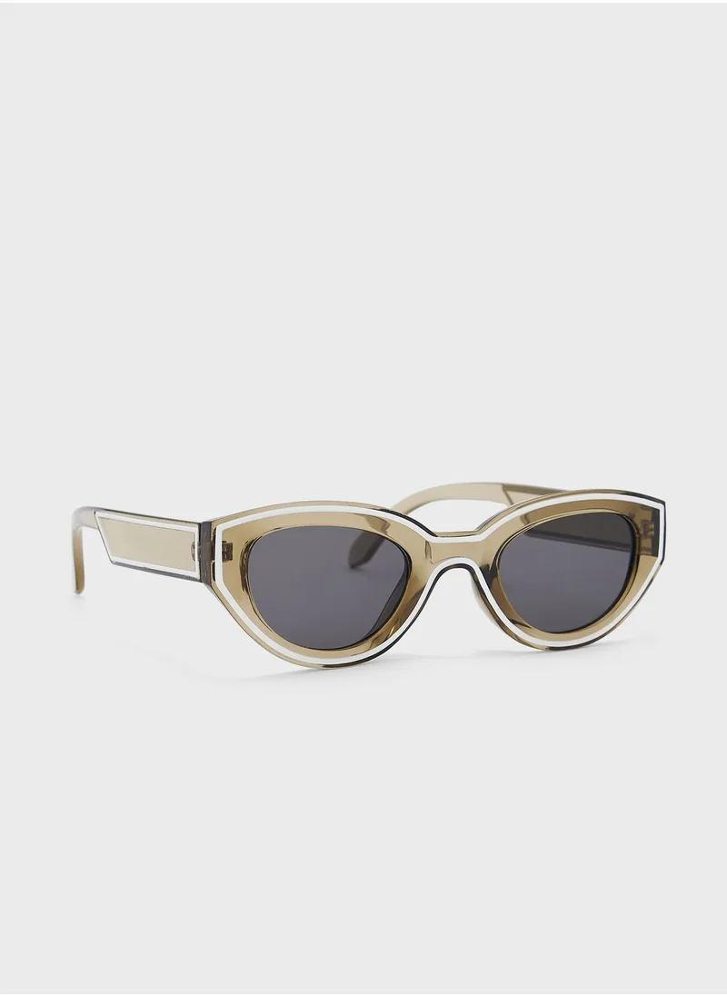 Ginger Monochrome Cat Eye Sunglasses