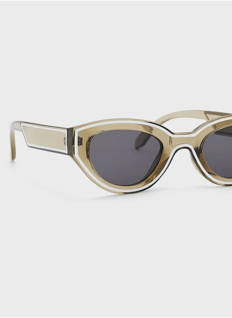 Ginger Monochrome Cat Eye Sunglasses