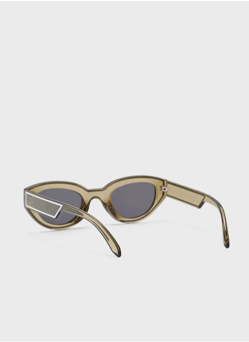 Ginger Monochrome Cat Eye Sunglasses