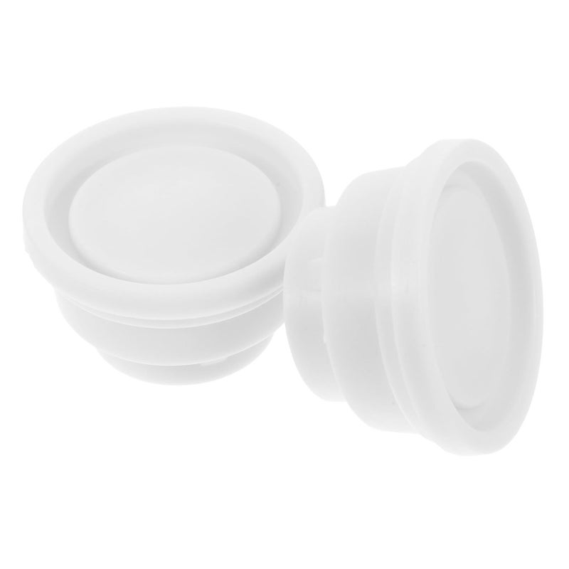 White Rubber End Caps for Pool Ladders 2 Pack Comfortable Bumper Guards for Above Ground and Inground Swimming Pools Easy Installation - Image 2