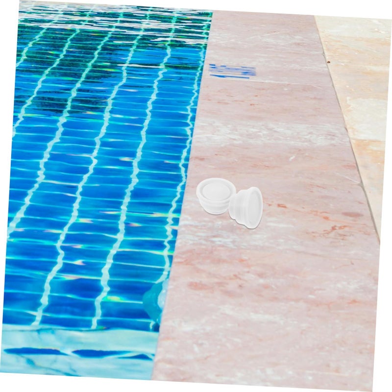 White Rubber End Caps for Pool Ladders 2 Pack Comfortable Bumper Guards for Above Ground and Inground Swimming Pools Easy Installation - Image 5