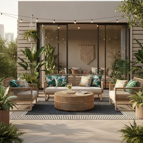Nuloom Asha Dark GreyIvory 2 x 3 Casual Striped Border Soft and Cozy High Traffic Stain Resistant Easy Clean Durable Area Rug for IndoorOutdoor Patio Deck Porch Garden Courtyard - Image 1