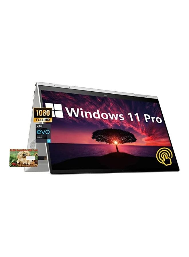 HP Envy x360 Convertible 2-In-1 (Upgraded Version) Laptop With 15.6-Inch Display, Core i7-1255U Processor/32GB RAM/1TB SSD/Intel Iris XE Graphics/Windows 11 Pro English/Arabic Natural silver - Image 1