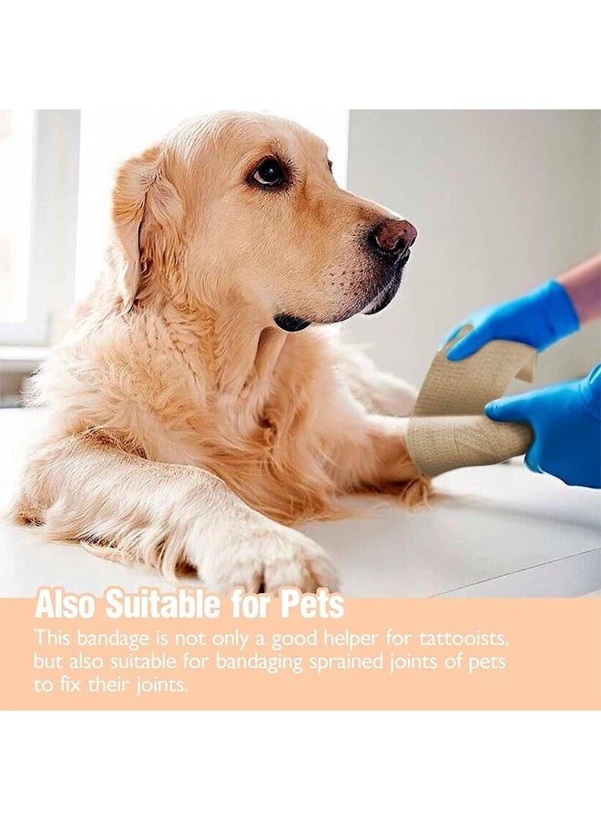 DUNISO 12Pcs Elastic Self Adhesive Tape, Self Adherent Cohesive Wrap Bandages, Athletic, All Sports wrap Tape, Breathable Wound Tape, Bandage Wrap for Wrist, Ankle, Pets， 2 Inches X 5 Yards，Skin Color - Image 5