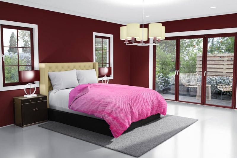 Nivasam Flannel Sherpa Ribbed Stripe Multipurpose Duvet Cover Comforter Cover Rajai Cover Blanket Cover Quilt Cover King Size 90"x100" inches with Zipper (Pink) - Image 5