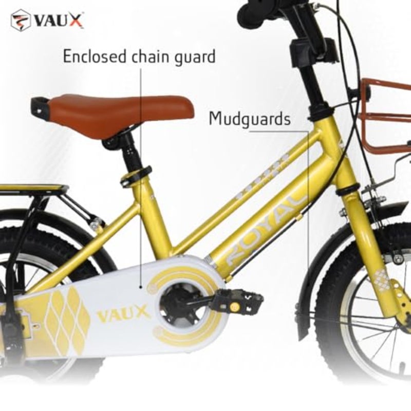 Vaux Royal Road Bike w/Basket for 4-10 Years Boys Girls, Adjustable Seat, Handbrake, 12/14/16 Inch Bicycle with Training Wheels And 20 Inch w/Side Stand - Image 5