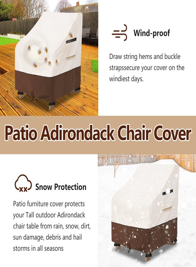 Osileyo Adirondack Chair Cover 2 Pack,Waterproof Heavy Duty Patio Furniture Covers,Patio Adirondack Chair Covers for Outdoor Chairs(30 W x 34 D x 36 H inches) Beige & Brown - Image 5