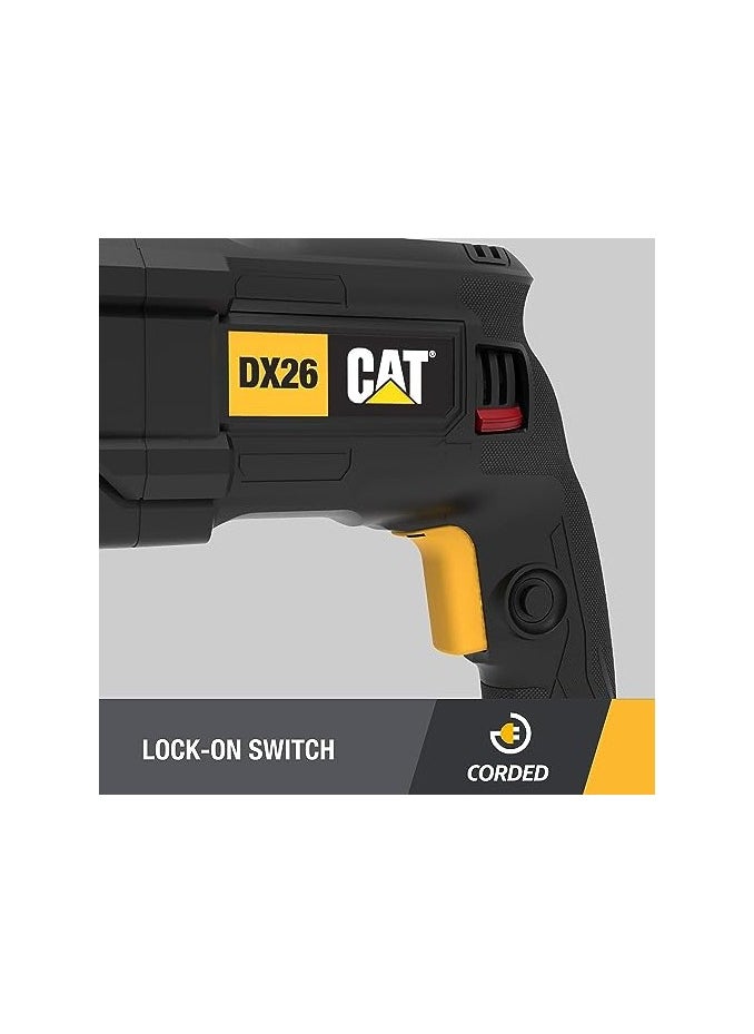 CATERPILLAR - CAT DX26 800W 26mm Rotary Hammer SDS Plus, 3J Impact  energy - Image 1