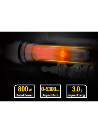 دريل هيلتي تخريم وتكسير CAT DX26 – 800 واط | 26 مم SDS Plus | شنيور هيلتي احترافي للخرسانة والحفر والتكسير | مثقاب كهربائي متعدد الوظائف للبناء والنجارة | Rotary Hammer CAT - view 5