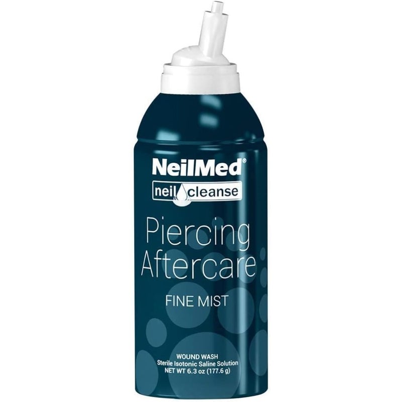 Piercing aftercare fine mist spray for daily use, medical-grade saline solution, clear color, alcohol-free and sterile formula - Image 2