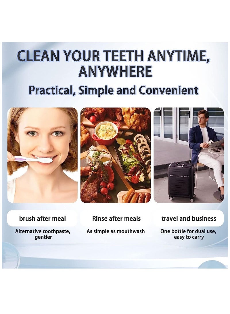 ALIVER معجون أسنان رغوي لتبييض الأسنان 60 مل معجون أسنان بنكهة التوت الأزرق لإزالة البقع بشكل مكثف معجون أسنان مناسب للسفر سهل الاستخدام للعناية بالفم بديل معجون أسنان رغوة موس فائقة النعومة - Image 5