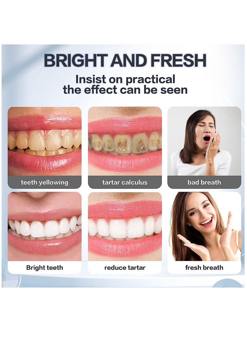 ALIVER معجون أسنان رغوي لتبييض الأسنان 60 مل معجون أسنان بنكهة التوت الأزرق لإزالة البقع بشكل مكثف معجون أسنان مناسب للسفر سهل الاستخدام للعناية بالفم بديل معجون أسنان رغوة موس فائقة النعومة - Image 3