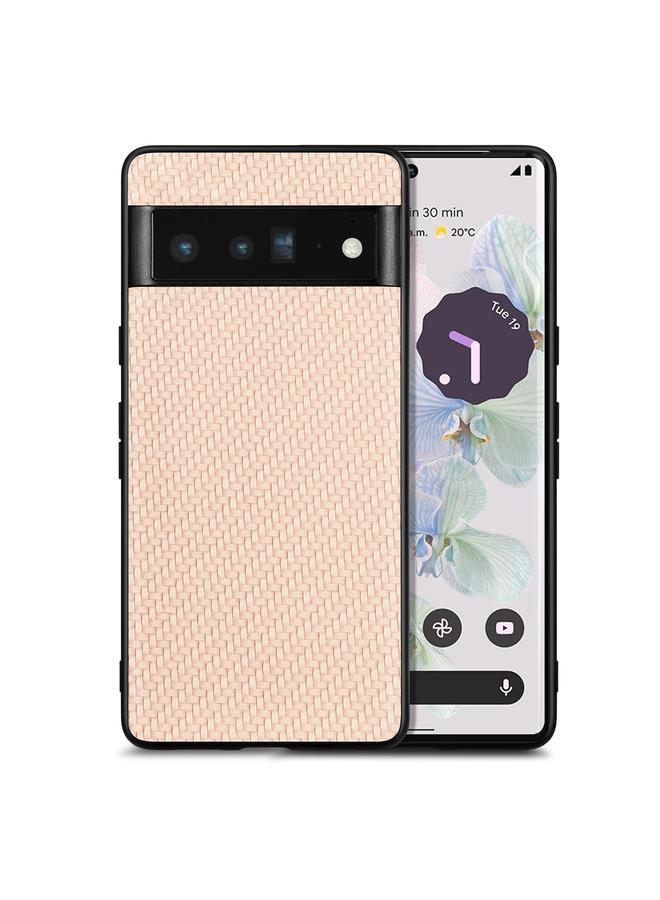 اس-توب جراب لهاتف Google Pixel 6 Pro مصنوع من ألياف الكربون وغطاء خلفي من الجلد - Image 1