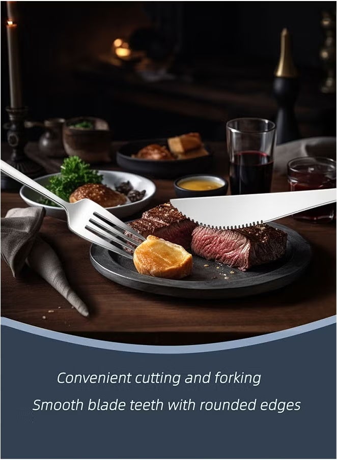 Betaoby 30 Piece Stainless Steel Knife Fork Spoon Full Set Silver for Home Office Restaurant Hotel, Include Spoons, Fork, Knife,Coffee spoon,Mirror Finish, Dishwasher Safe,Cutlery Set - Image 4