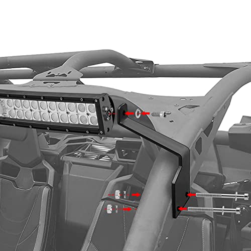 DaSen Roof Windshield Light Bar Mounting Brackets for 42" LED Light Bar Compatible with Can-am Maverick X3 MAX DS RS MR Turbo R 2017-2025 - Image 2