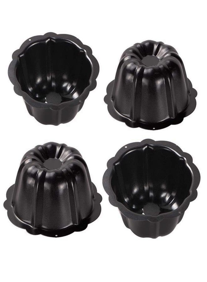 MGGi 4 Pack Mini Pie Pans, 5 inch Carbon Steel Reusable Nonstick Small Pie Plate Baking Dish, 8oz Ruffled Edge Individual Round Bakeware for Toaster Oven Air Fryer Insta Pot, for Cakes Tart Desserts - Image 1