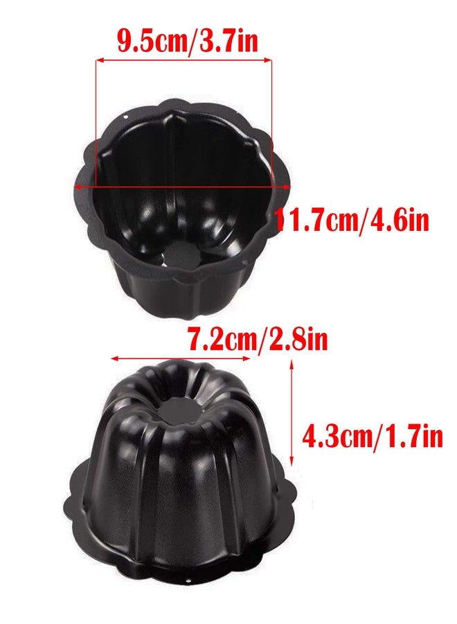 MGGi 4 Pack Mini Pie Pans, 5 inch Carbon Steel Reusable Nonstick Small Pie Plate Baking Dish, 8oz Ruffled Edge Individual Round Bakeware for Toaster Oven Air Fryer Insta Pot, for Cakes Tart Desserts - Image 4
