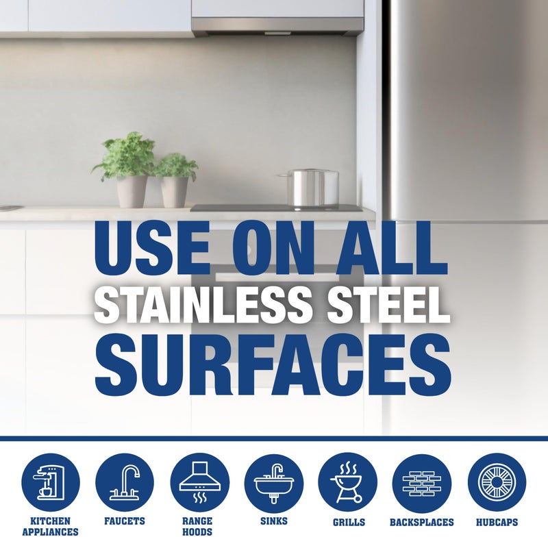 Bar Keepers Friend Stainless Steel Cleaner Spray (25.4 oz) + Microfiber Cloth - Removes Fingerprints and Grime Without Dulling - Image 4