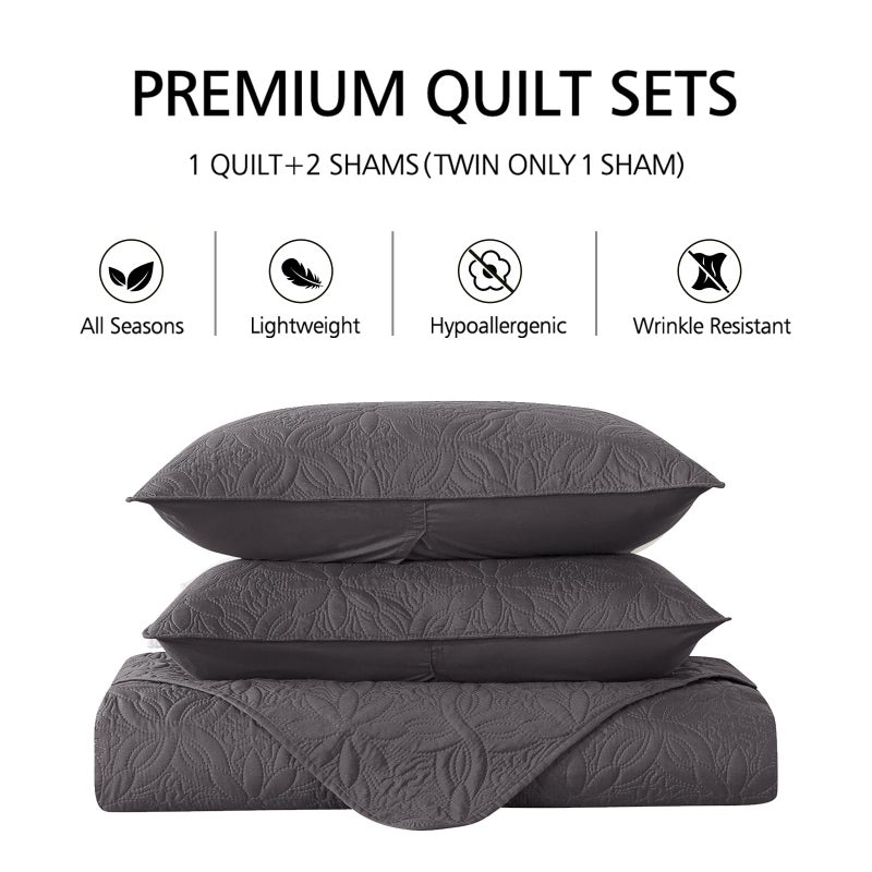 JML Quilts Set, Bedspread Coverlet Set with Pillowcases - 3 Piece Soft and Lightweight Bed Quilt for Spring, Autumn and Summer (Embossed Weave - White, King(92"x104")) - Image 5