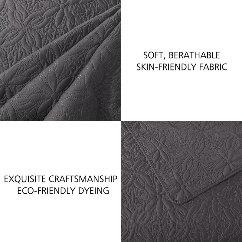 JML Quilts Set, Bedspread Coverlet Set with Pillowcases - 3 Piece Soft and Lightweight Bed Quilt for Spring, Autumn and Summer (Embossed Weave - White, King(92"x104")) - Image 4