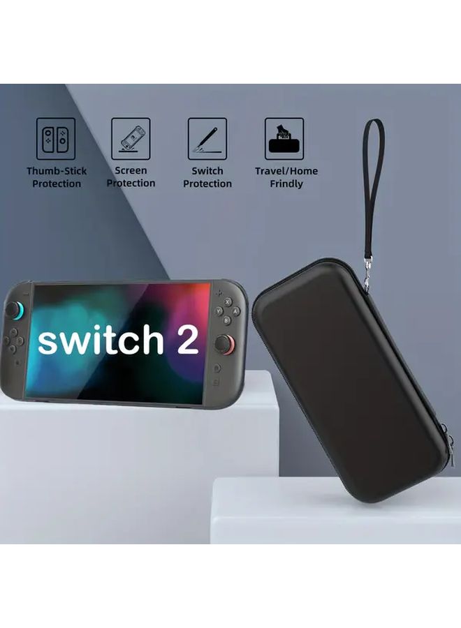 حقيبة حماية محمولة قابلة للحمل لنظام Switch 2، أسود، لتخزين بطاقات الألعاب للسفر - Image 4