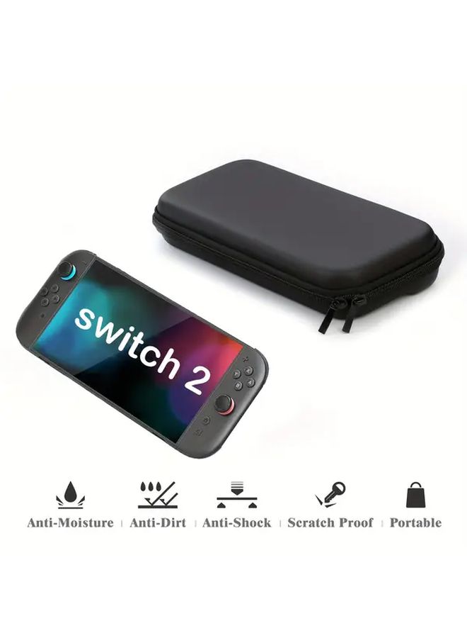 حقيبة حماية محمولة قابلة للحمل لنظام Switch 2، أسود، لتخزين بطاقات الألعاب للسفر - Image 3