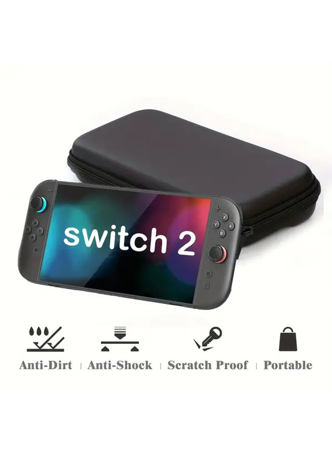 حقيبة حماية محمولة قابلة للحمل لنظام Switch 2، أسود، لتخزين بطاقات الألعاب للسفر - Image 5