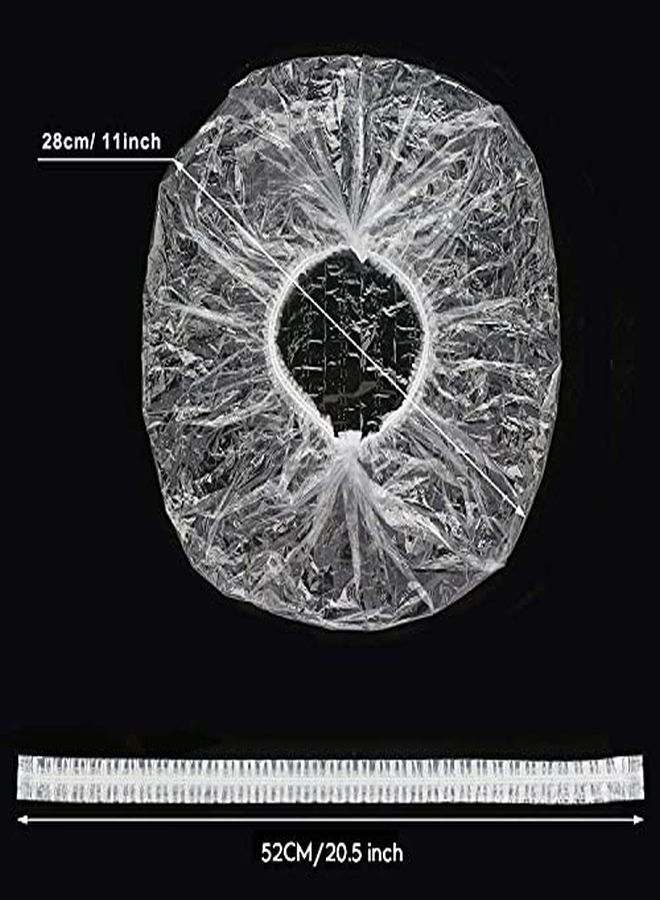 Years calm 30Pcs Disposable Shower Caps, Clear Shower Caps For Travel, Large Plastic Hair Caps For Women, Home Use, Hotel (30Pcs Large Size 20.5"  - Image 3