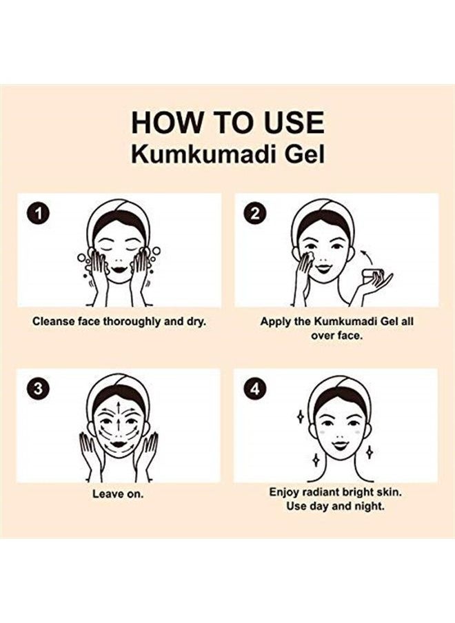Auravedic - Kumkumadi Skin Brightening Gel - A perfect way to start your day. Revive dull skin with natural kumkumadi and manjistha extracts 100 gms - Image 1