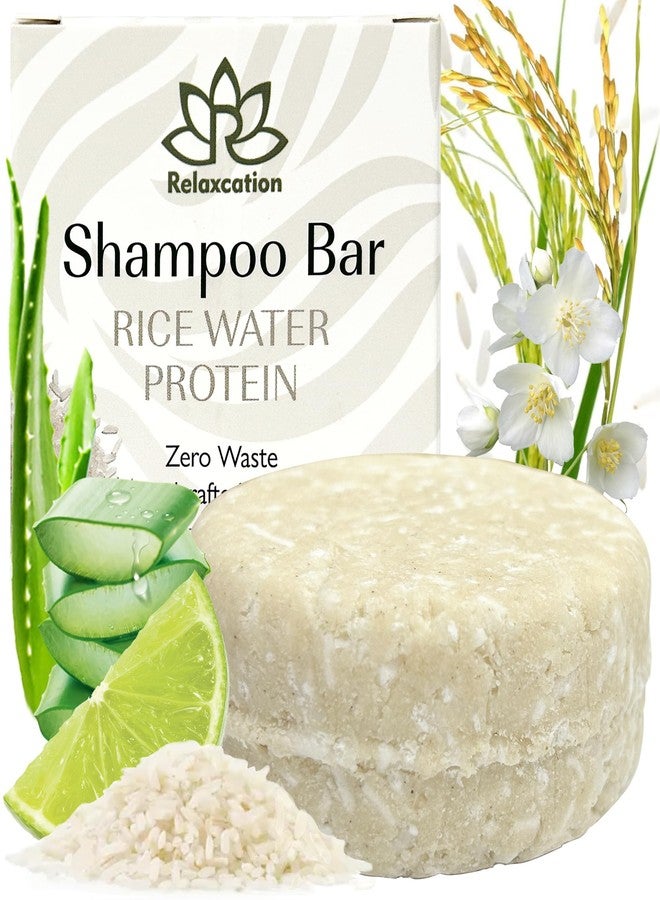 Relaxcation Shampoo Bar RICE WATER PROTEIN For Hair Growth | Rice Solid Shampoo for Weak or Damaged Hair | Hydrating, Nourishing, and Refreshing | Made in US | Paraben and Sulfate-Free - Image 1