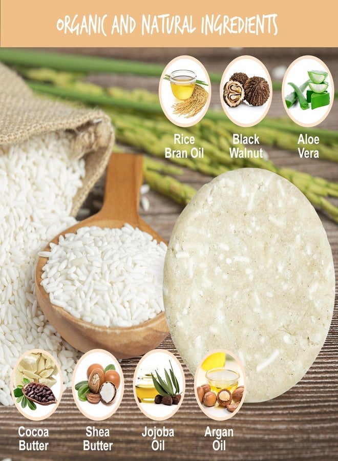 Relaxcation Shampoo Bar RICE WATER PROTEIN For Hair Growth | Rice Solid Shampoo for Weak or Damaged Hair | Hydrating, Nourishing, and Refreshing | Made in US | Paraben and Sulfate-Free - Image 2